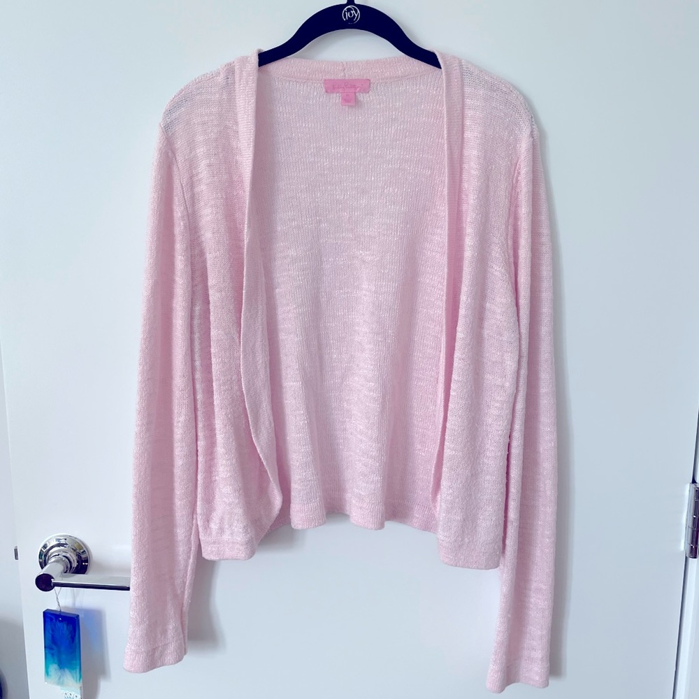 Lilly Pulitzer crop pink sweater